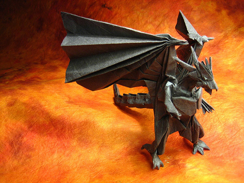 awesome origami dragon